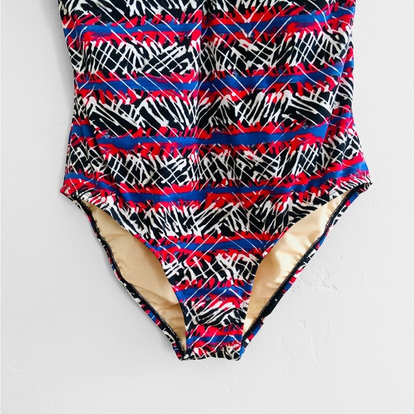 Torrid Retro SlimFix Built Up Bra One Piece Black Red Khaki Size 1 - 14/16 NWOT - Picture 5 of 15